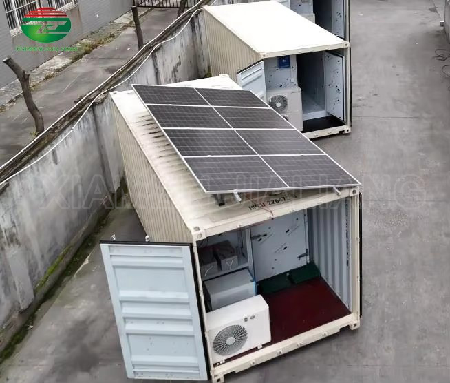 cold room with solar panel