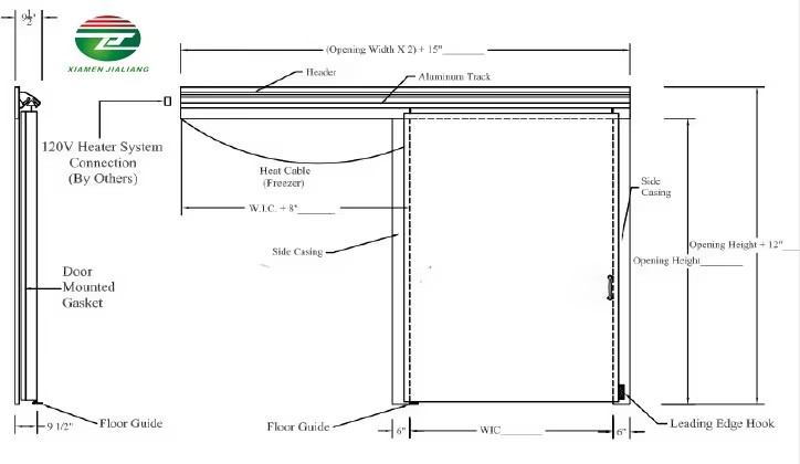 sliding door lock cold room